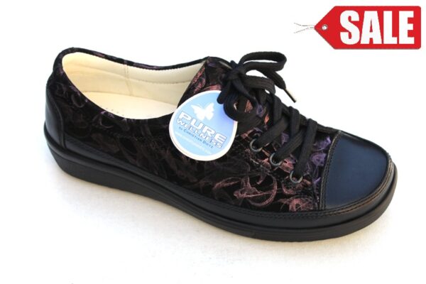 CD023 Christian Dietz “Pure Welness” veterschoen zwart/bordeaux Locarno