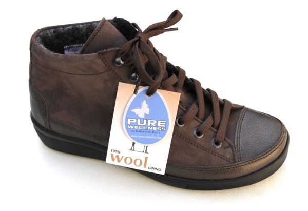 Christian Dietz Pure Welness half hoog veterschoen Locarno taupe