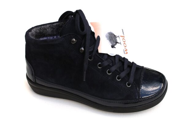 Christian Dietz pure welness half hoog veterschoen donkerblauw locarno