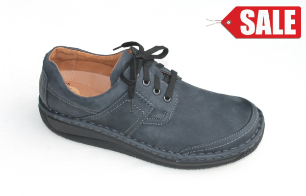 Josef Seibel veterschoen "Extra Wijd" blauw nubuck