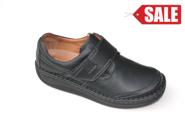 Josef Seibel klittenbandschoen "Extra Wijd" zwart leer