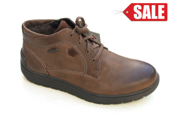 Josef Seibel half hoge veterschoen bruin gevet leer