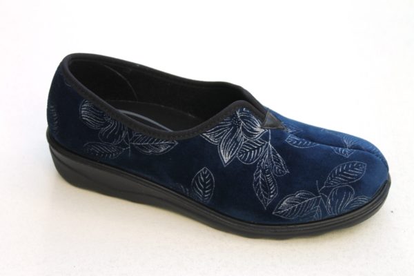 WP039 Romika dichte pantoffel “Romisana” blauw fantasieprint