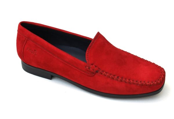 S050 Sioux mocassin “Campina-HW” rood suède