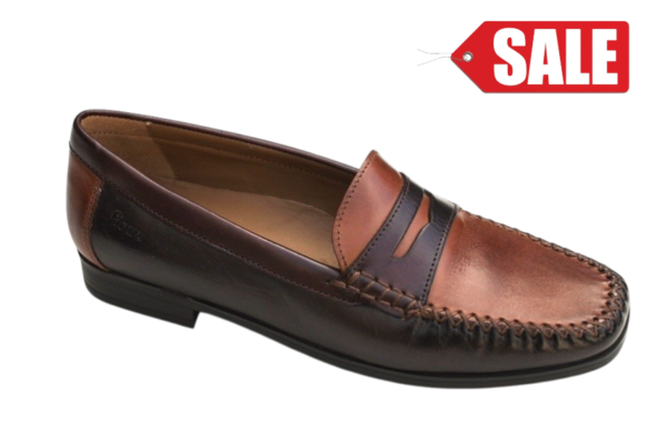 Sioux mocassin Cortizia bruin leer combinatie