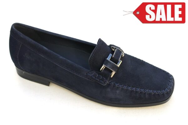 S155 Sioux mocassin “Cambria” donkerblauw suède