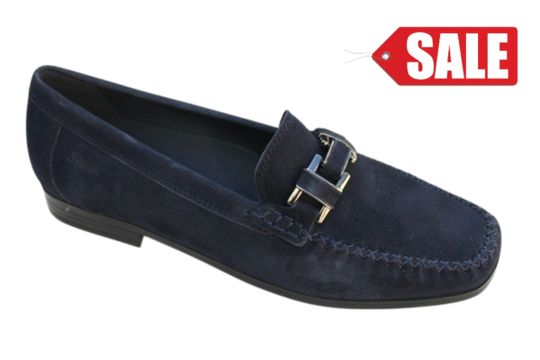 S139 Sioux mocassin “Cambria” donkerblauw suède