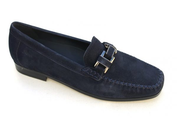S053 Sioux mocassin “Cambria” donkerblauw suède