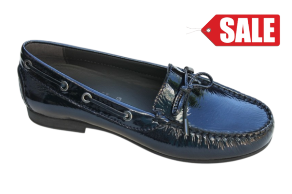 Sioux mocassin Libisia donkerblauw lakleer
