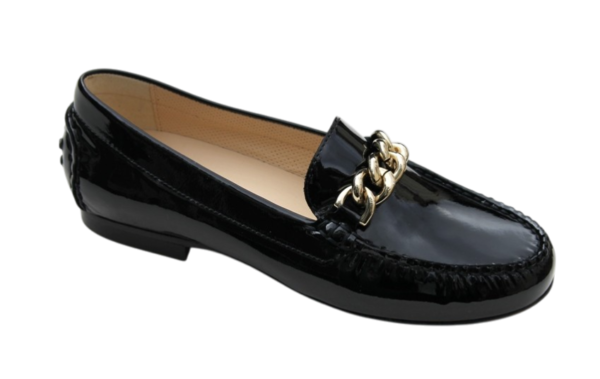 Sioux mocassin Libisia zwart lakleer