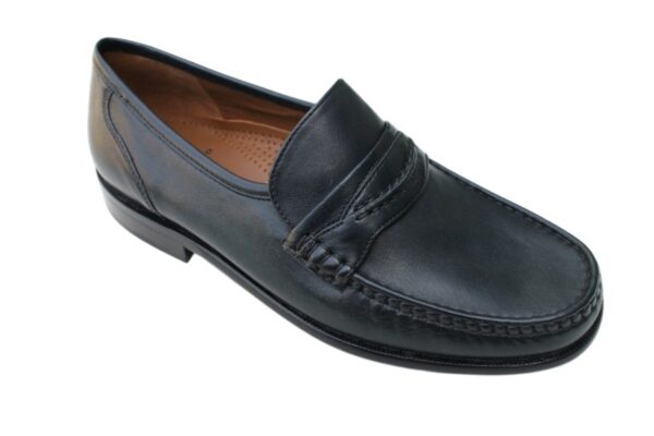 Sioux mocassin zwart leer