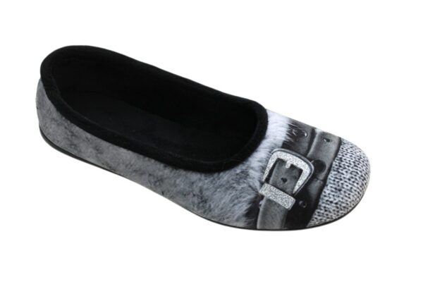 DP123 Dames dichte pantoffel grijs ballerina