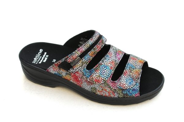 Fidelio softline verstelbare klittenband slipper multicolour