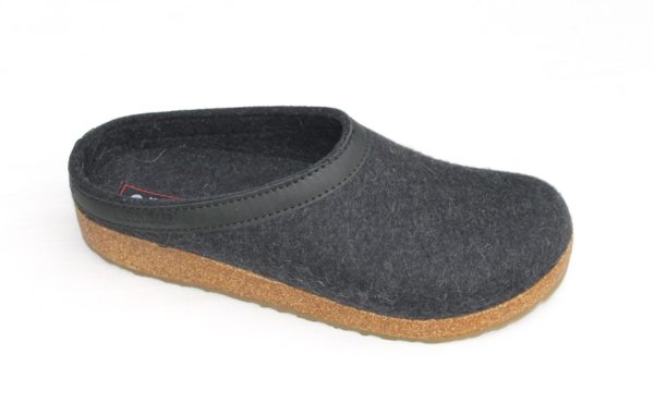 HP005 Heren pantoffel Haflinger slipper donkergrijs