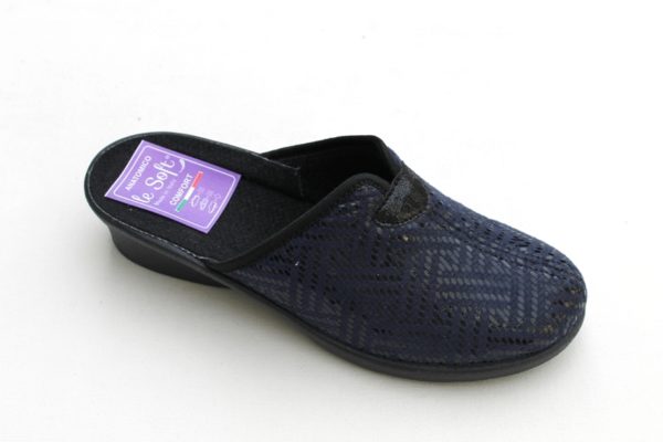 DP026 Dames pantoffel slipper donkerblauw