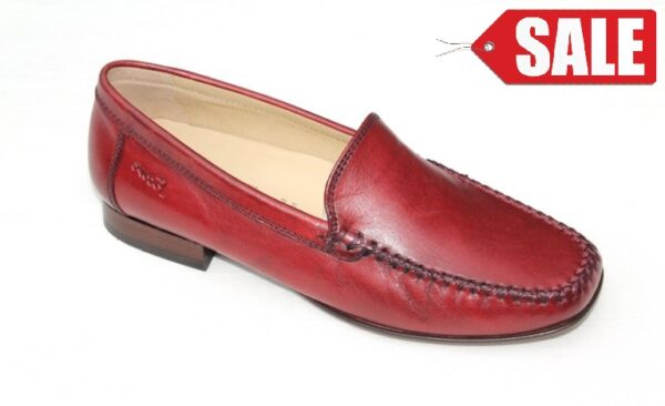 S066 Sioux mocassin “Campina” warm rood leer