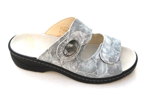 Fidelio softline slipper wit grijs gemarmerd fantasieprint