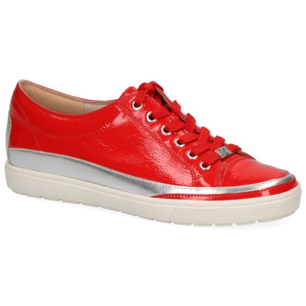 C016 Caprice sneaker rood lak – van de Stadt Modeschoenen
