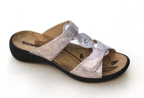 WS311 Romika Ibiza 82 verstelbare klittenband slipper zacht lila glansprint