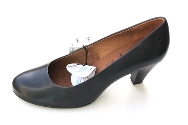 C099 Caprice pump in donkerblauw leer