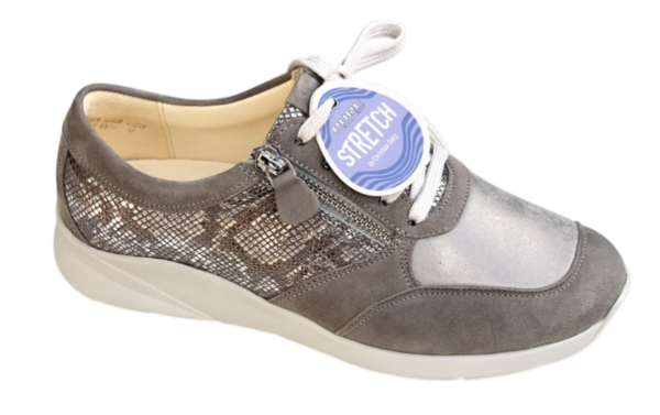 CD019 Christian Dietz “Pure Welness” veterschoen Valencia grijs stretch pythonprint combi