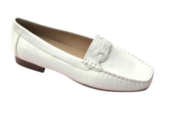 Sioux mocassin "Colina" wit leer