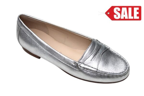 Sioux mocassin "Selbia" zilver metallic