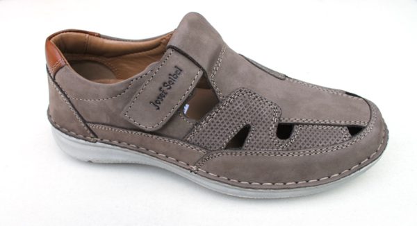 Josef Seibel dichte sandaal heren taupe nubuck