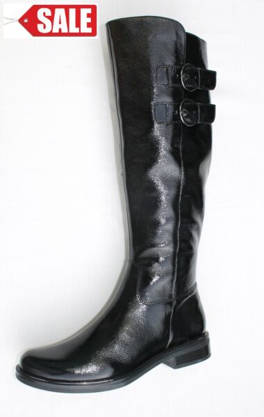 C160 Caprice knielaars zwart lak