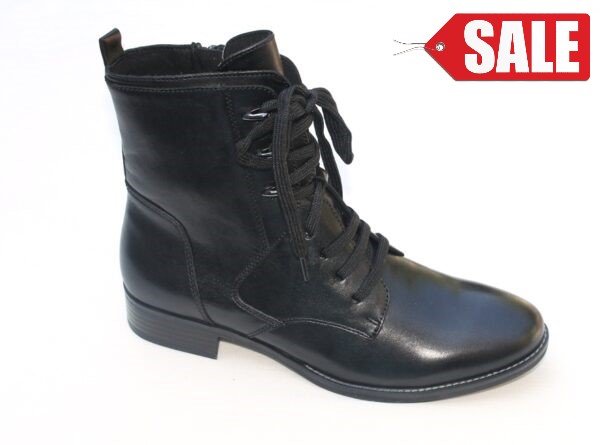 C139 Caprice veterboots zwart leer