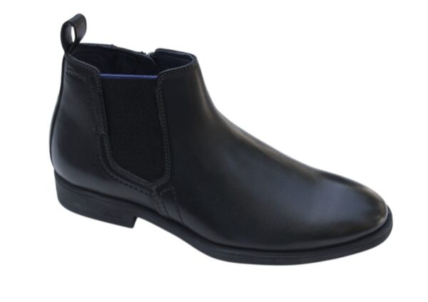 Sioux Chelsea boot met rits zwart leer
