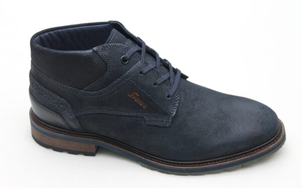 Sioux half hoge veterschoen blauw suède Timidor 701