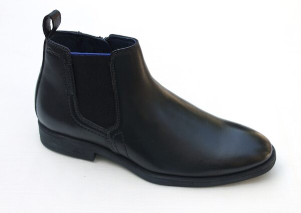 SH070 Sioux Chelsea boot met rits zwart leer