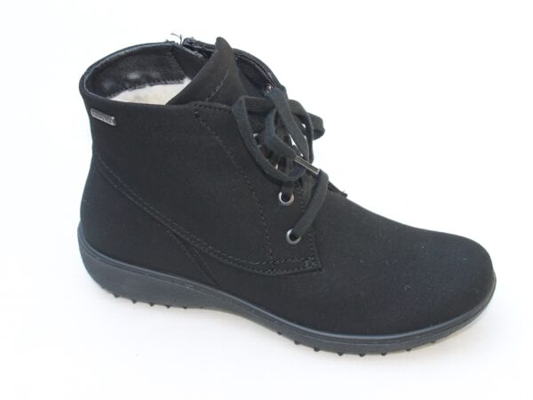 WS201 Westland Orleans126 enkel veterbootje waterproof zwart alcantara