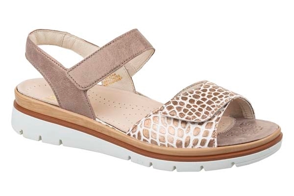 F113 Fidelio “Halux” verstelbare sandaal brons combi