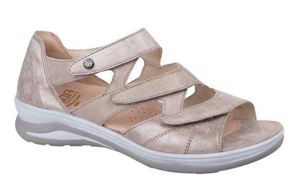 Fidelio verstelbare dichte hiel sandaal platin metallic combi