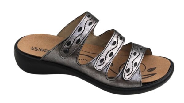 Westland Ibiza 66 (Romika) verstelbare klittenband slipper antraciet metallic