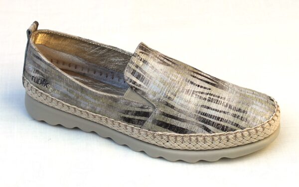 Espadrilles instapper van Flexx zandbeige brons combinatie