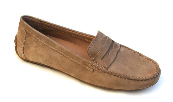 Mocassin van Flexx in zandbeige suède