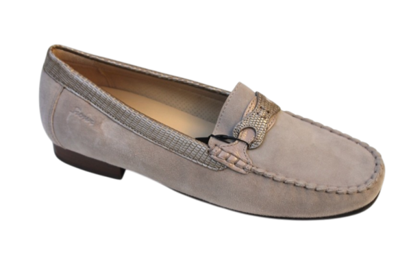 S017 Sioux mocassin “Colandina” taupe suède