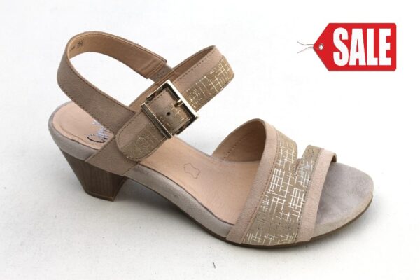 Caprice sandaal beige suède