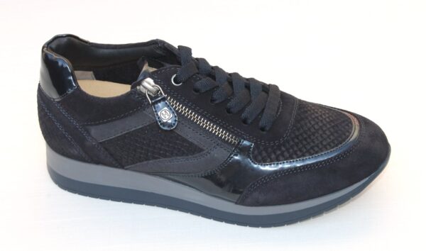 H104 Helioform sneaker donkerblauw suède