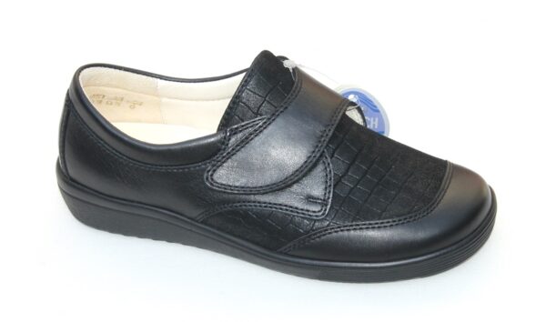 Christian Dietz Pure Welness klittenbandschoen locarno zwart stretch