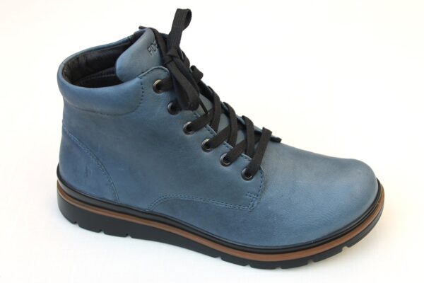 Fidelio half hoge veterboot jeansblauw leer