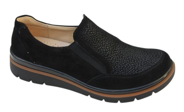 Fidelio instapper zwart suède