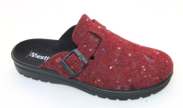 WP015 Westland slipper “Metz 390” bordeauxrood multi