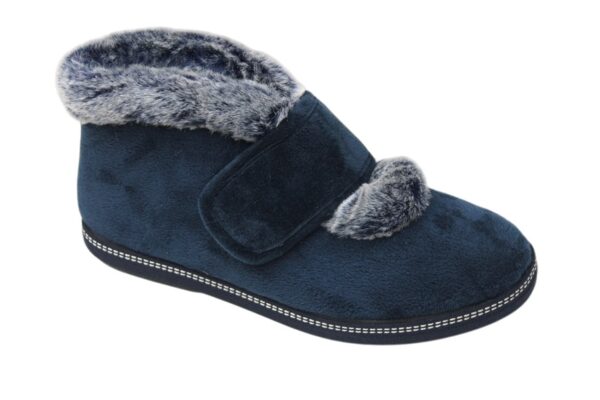 DP015 Dames dichte klittenband pantoffel blauw