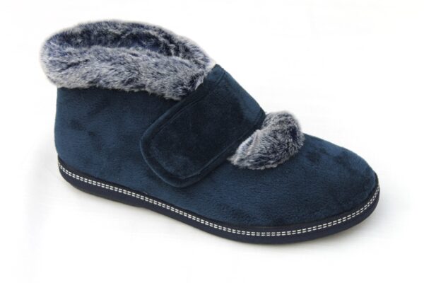 DP010 Dames dichte klittenband pantoffel blauw