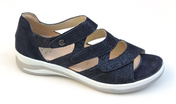 Fidelio dichte hiel sandaal donkerblauw nubuck