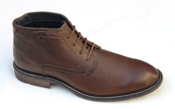 JSH109 Josef Seibel half hoog veterschoen bruin leer